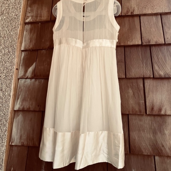 BCBG π― Silk Lace Chiffon Satin Cocktail Dress Sz 4 Cream - Picture 9 of 15